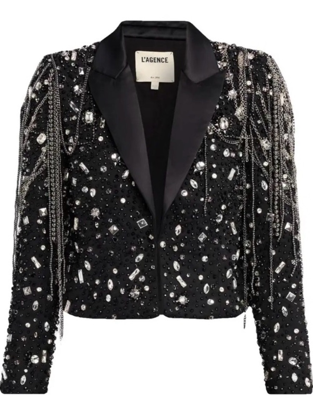 L'AGENCE Crystal & Chain Soma Blazer